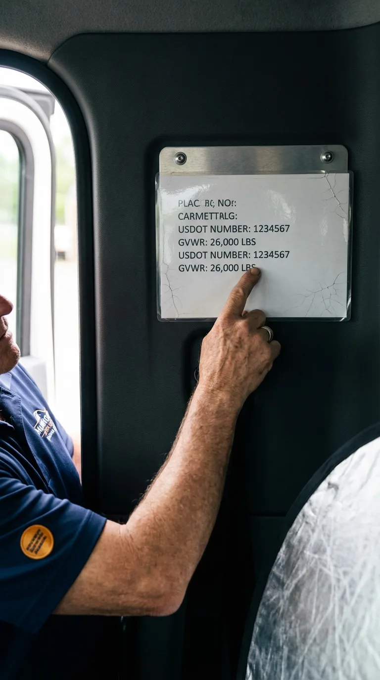 USDOT licensing placard verification in Olmsted Falls